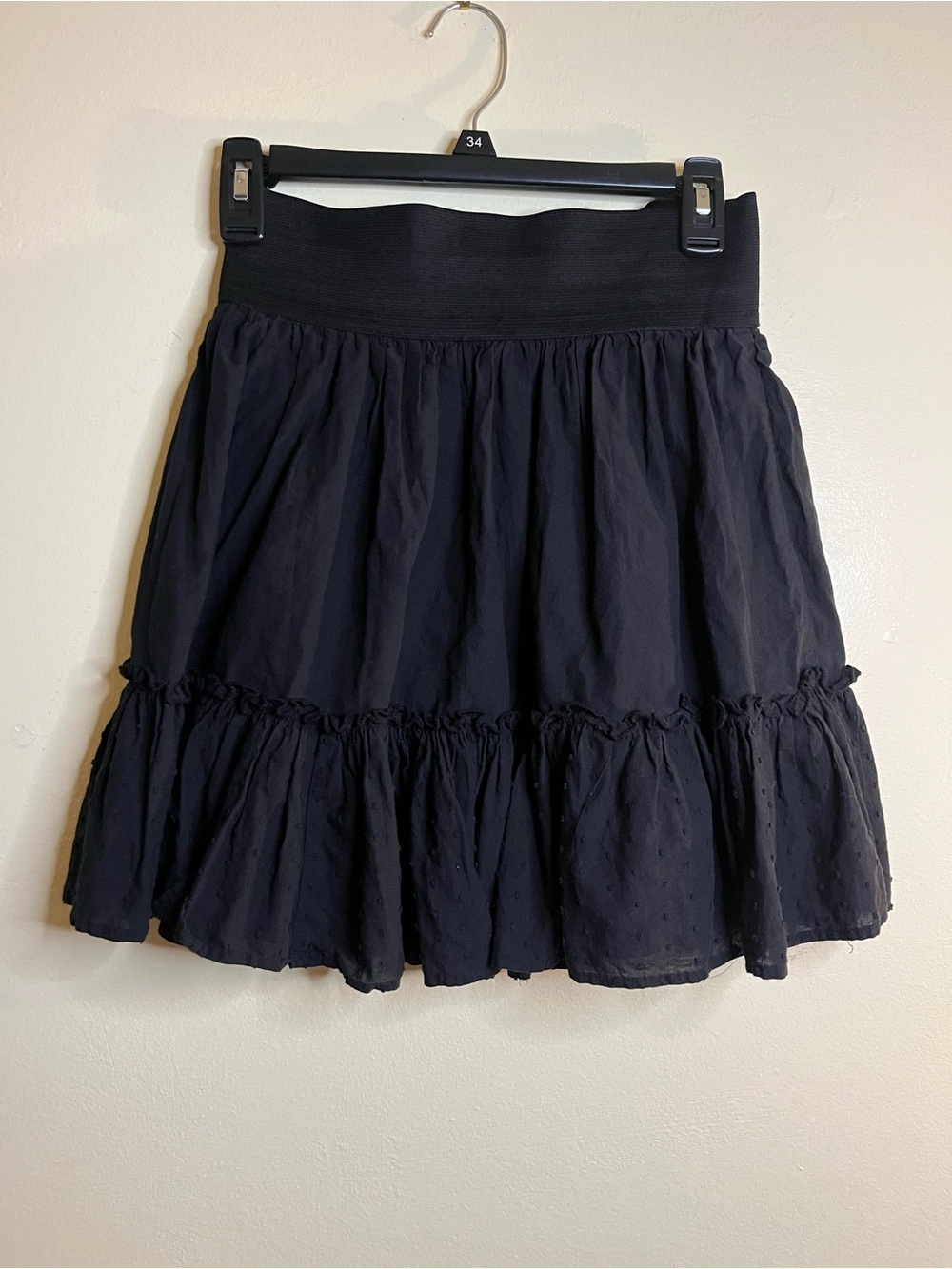 Xhilaration Black Tiered Skater Skirt